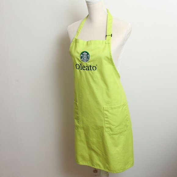 Starbucks Coffee Oleato Apron Official Barista Lime Green - Picture 3 of 5